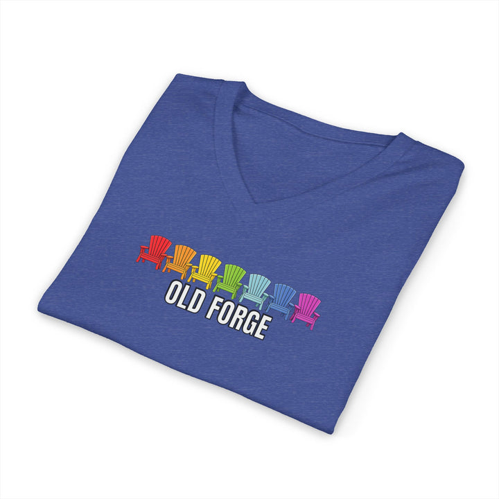 Old Forge Rainbow Chairs Unisex V-Neck T-Shirt
