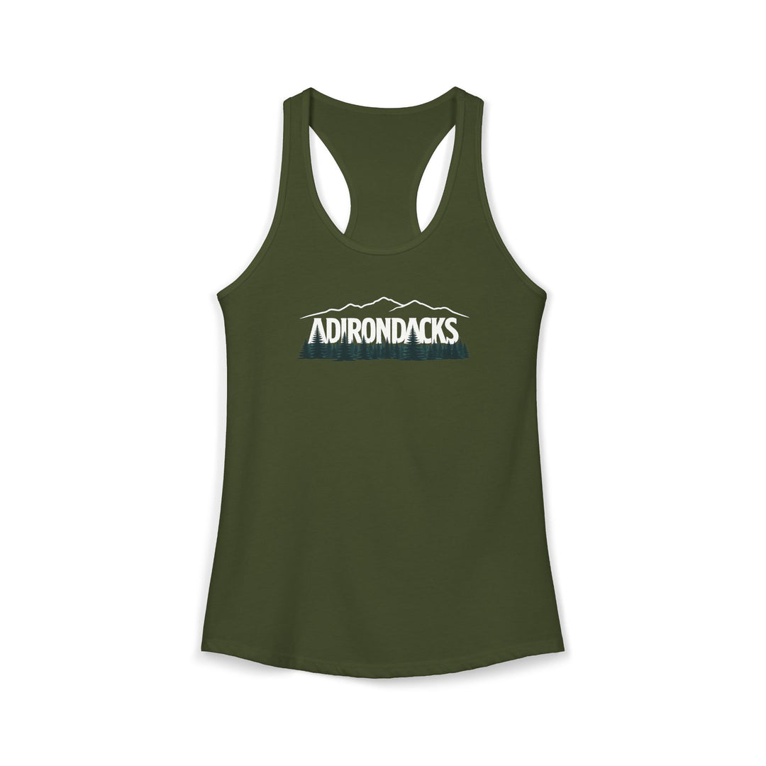 Adirondacks Mtn Range Ladies Racerback Tank
