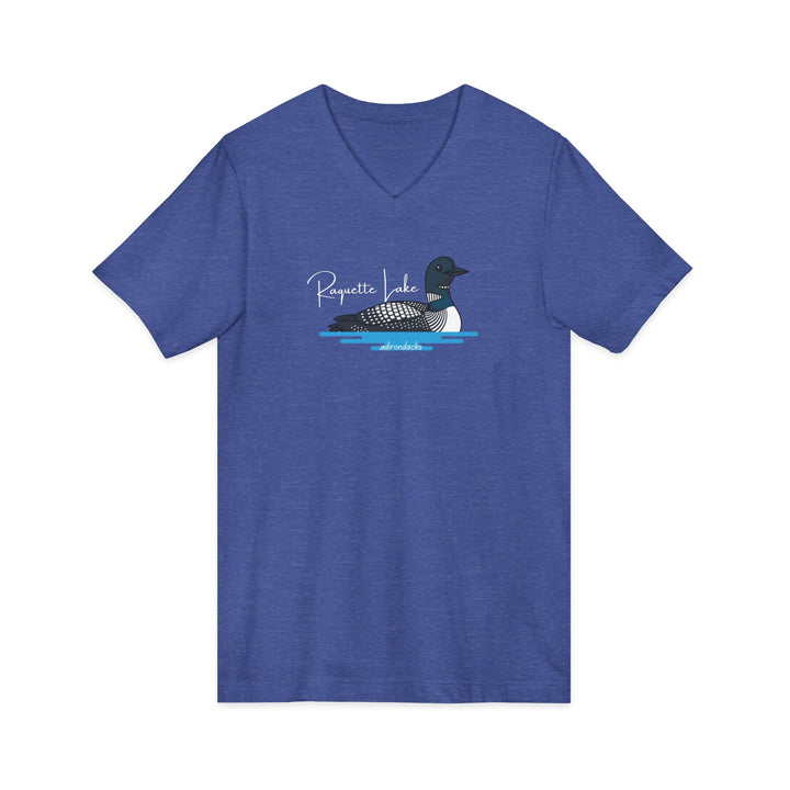 Raquette Lake Unisex V-Neck T-Shirt - Loon