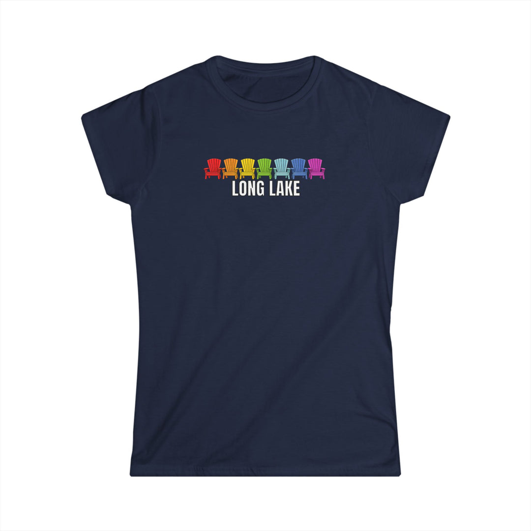 Long Lake Rainbow Chairs Ladies Tee