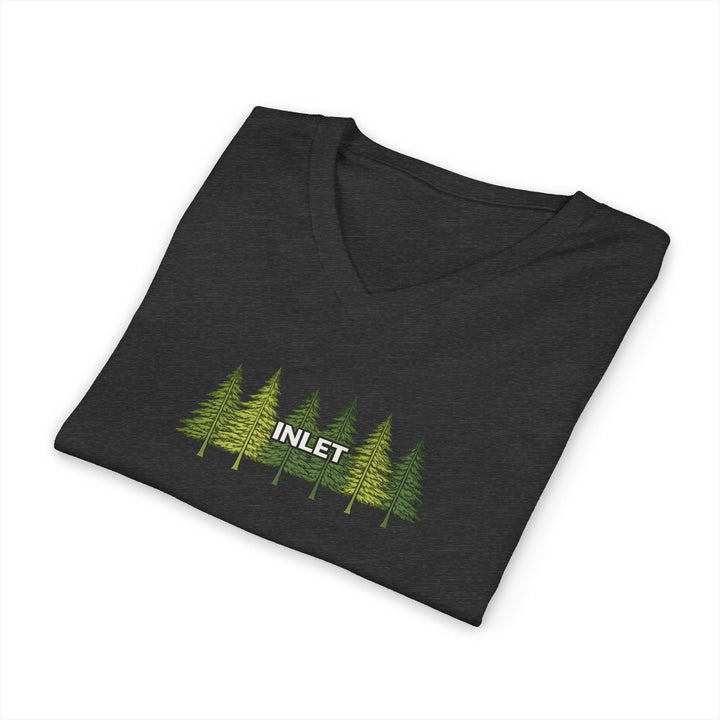 Inlet Unisex V-Neck T-Shirt - Pine Tree