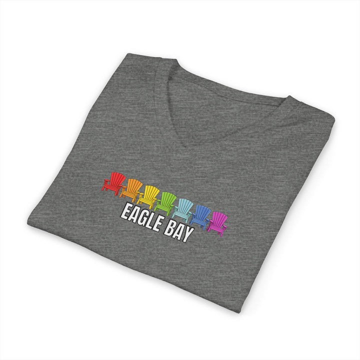 Eagle Bay Unisex V-Neck T-Shirt - Rainbow Chairs