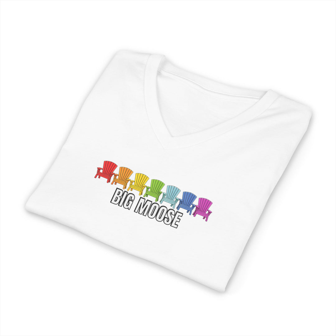 Big Moose Rainbow Chairs Unisex V-Neck Tee