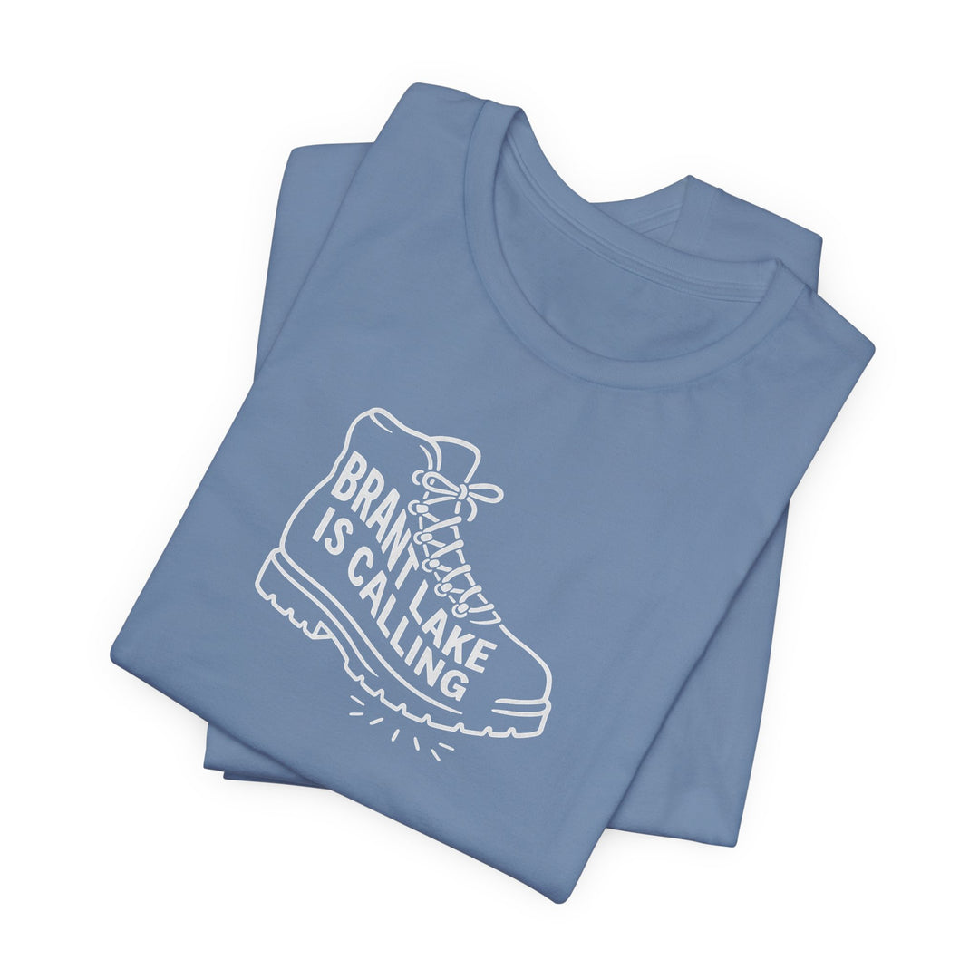 Brant Lake is Calling Hiking Boot Tee
