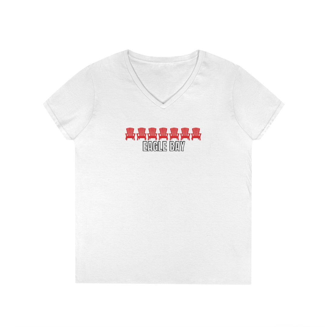 Eagle Bay Ladies V-Neck T-Shirt - ADK Chairs