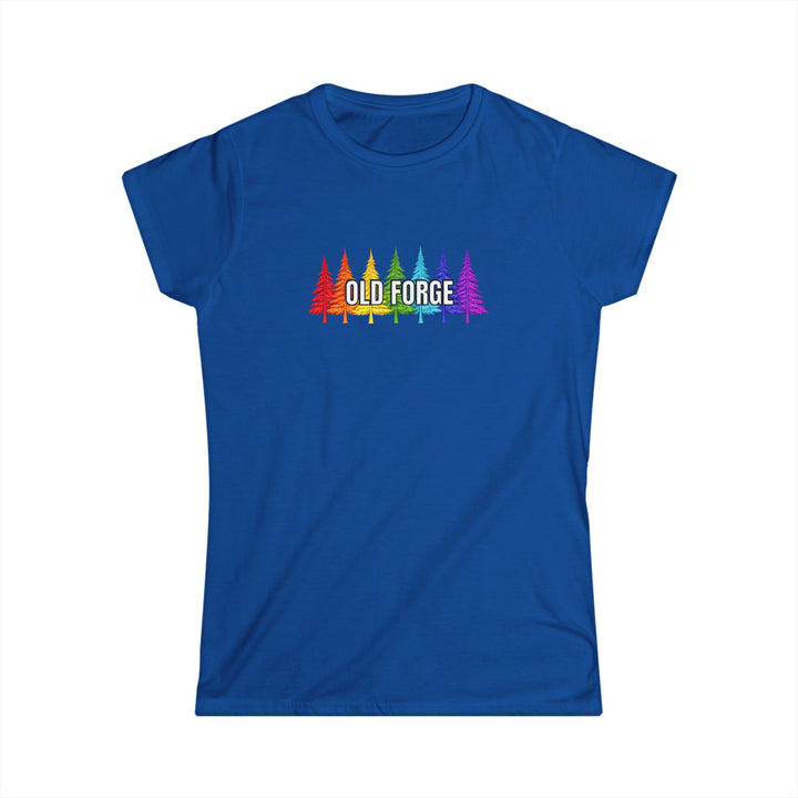 Old Forge Rainbow Trees Ladies Tee
