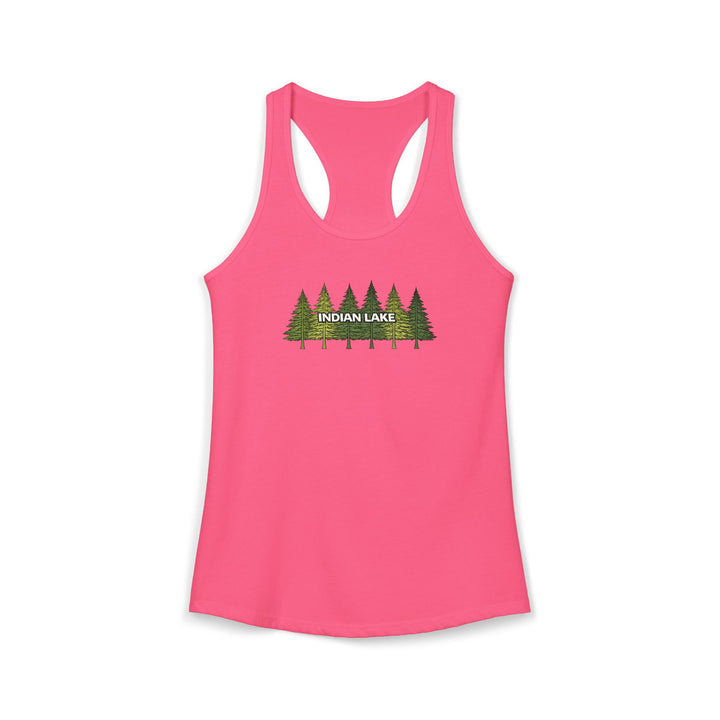 Indian Lake Ladies Racerback - Pine Trees