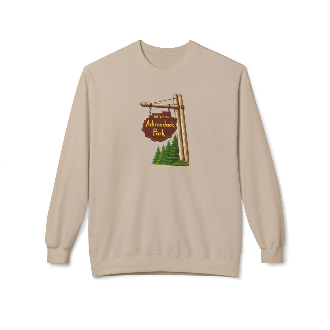 Entering Adirondack Park Sign Sweatshirt