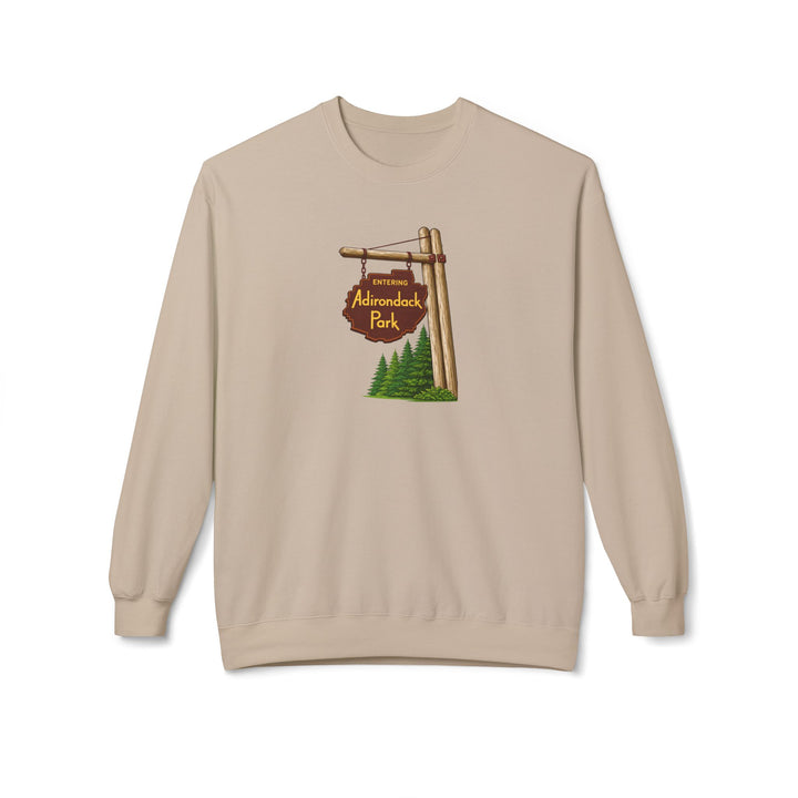 Entering Adirondack Park Sign Sweatshirt