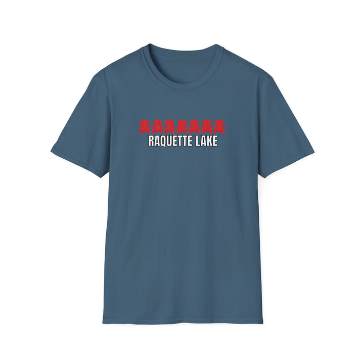 Raquette Lake Unisex T-Shirt - Red Chairs