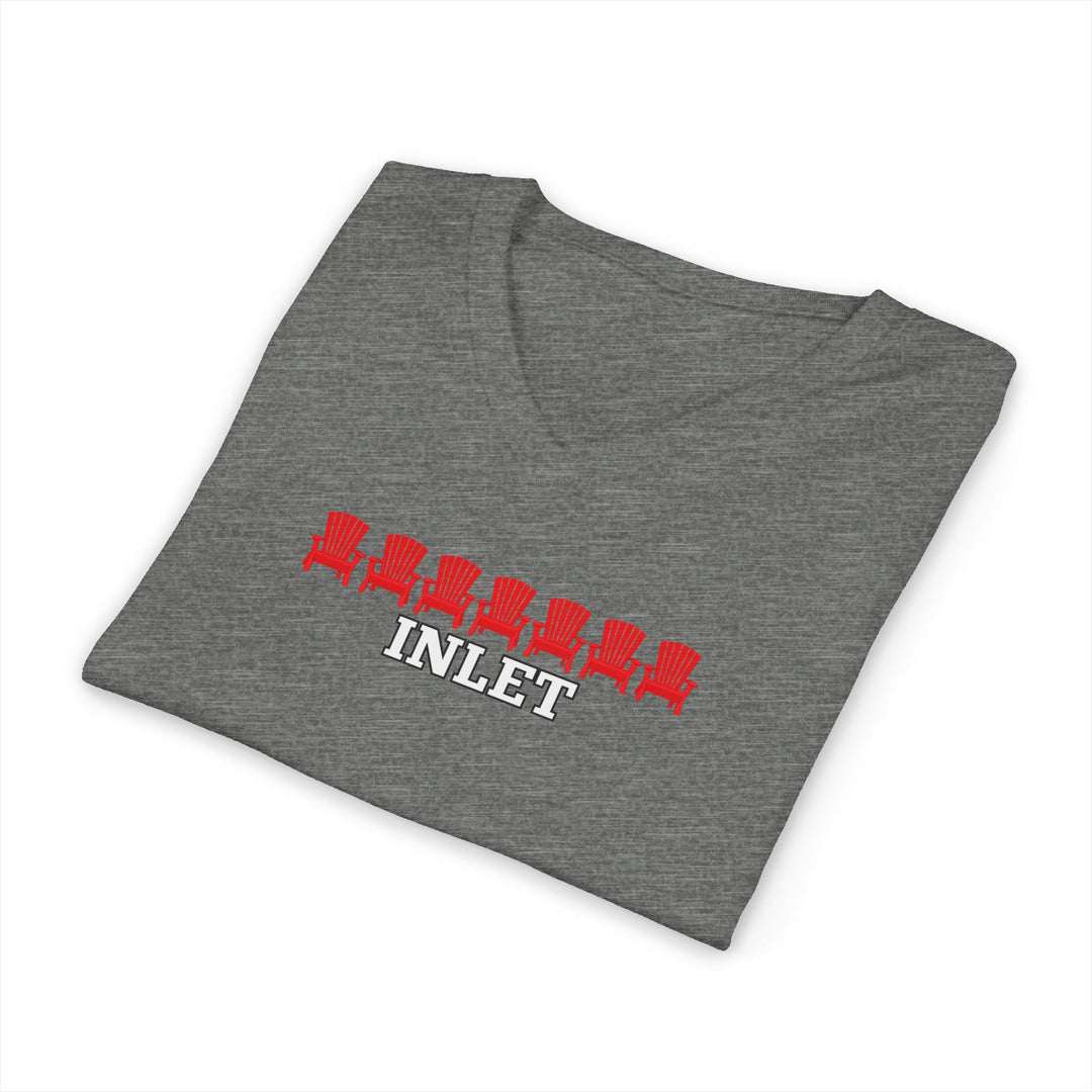 Inlet Unisex V-Neck T-Shirt - Red Chairs