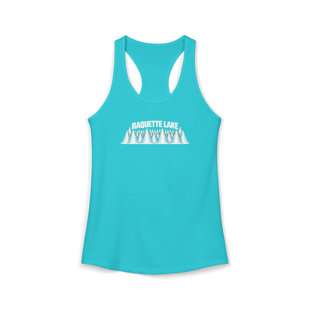 Raquette Lake Ladies Racerback - Trees