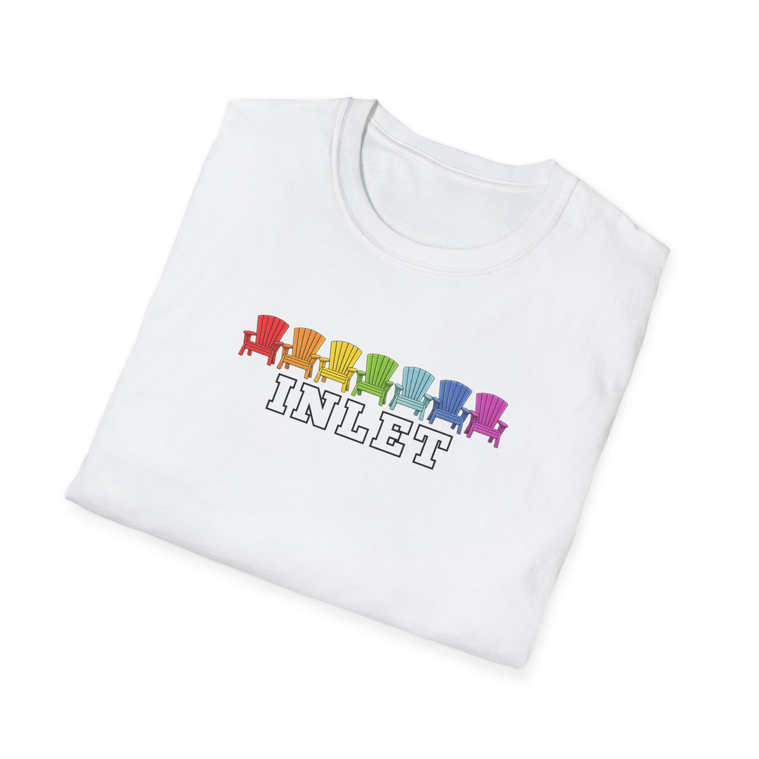 Inlet Unisex T-Shirt - Rainbow Chairs