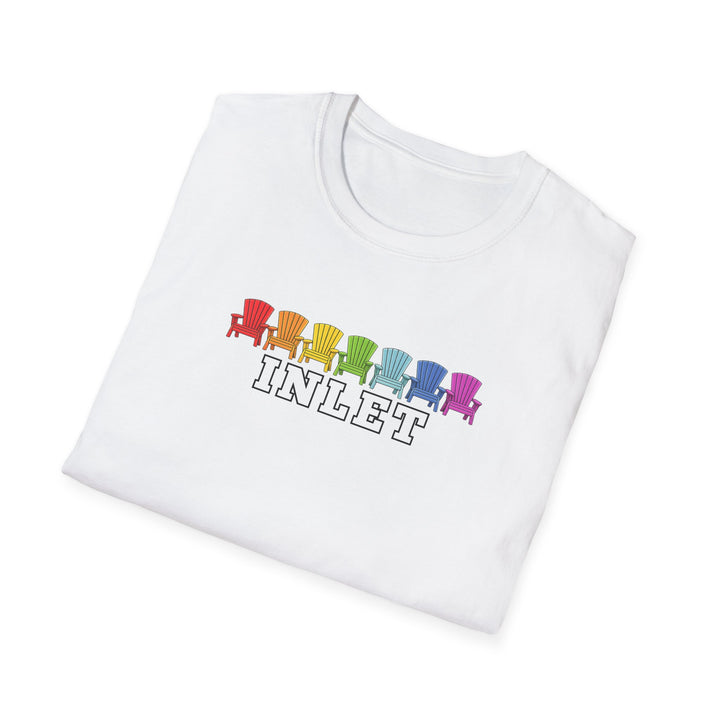 Inlet Unisex T-Shirt - Rainbow Chairs