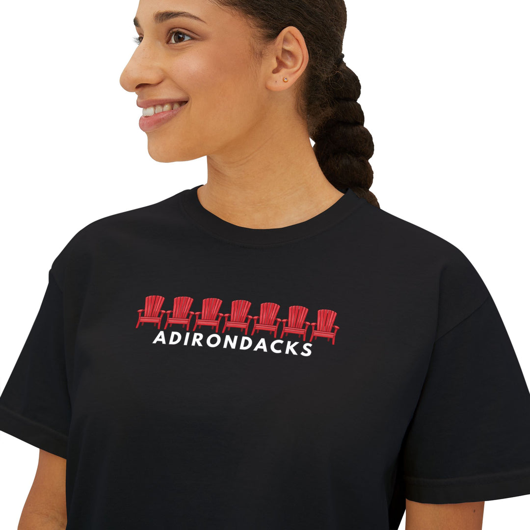 Adirondack Red Chairs Ladies Boxy Tee