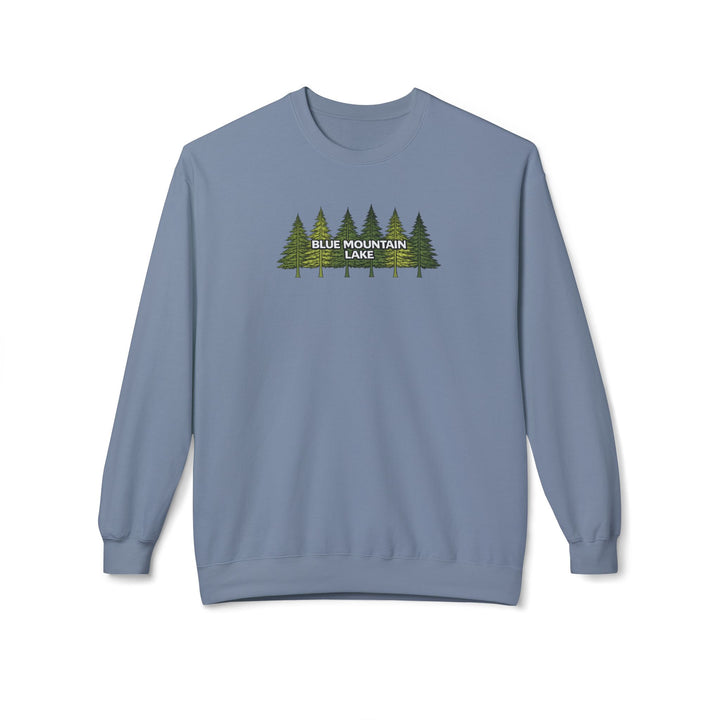 Blue Mountain Lake Pine Trees Sweatshirt