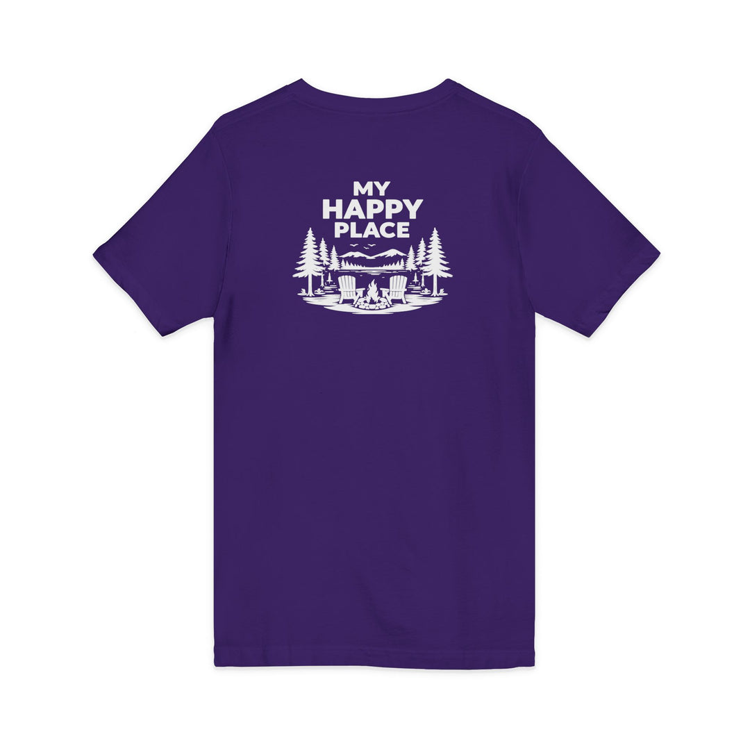 Big Moose My Happy Place Unisex V-Neck Tee