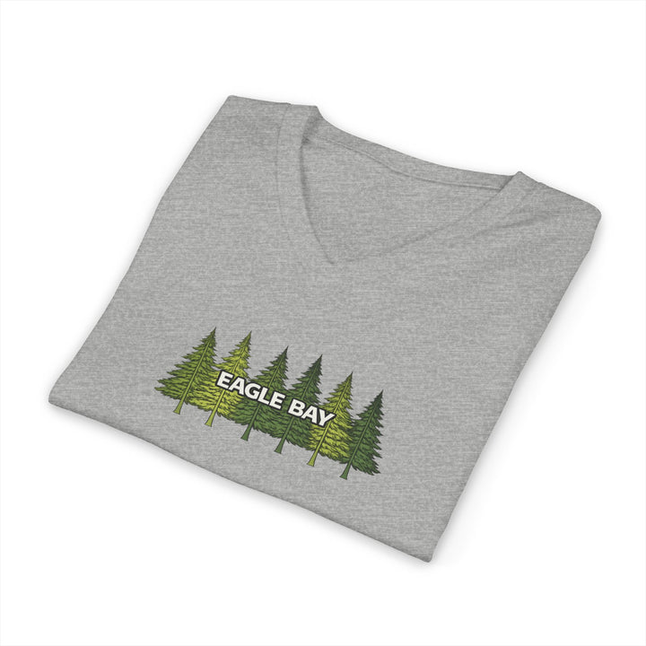 Eagle Bay Unisex V-Neck T-Shirt - Pine Trees