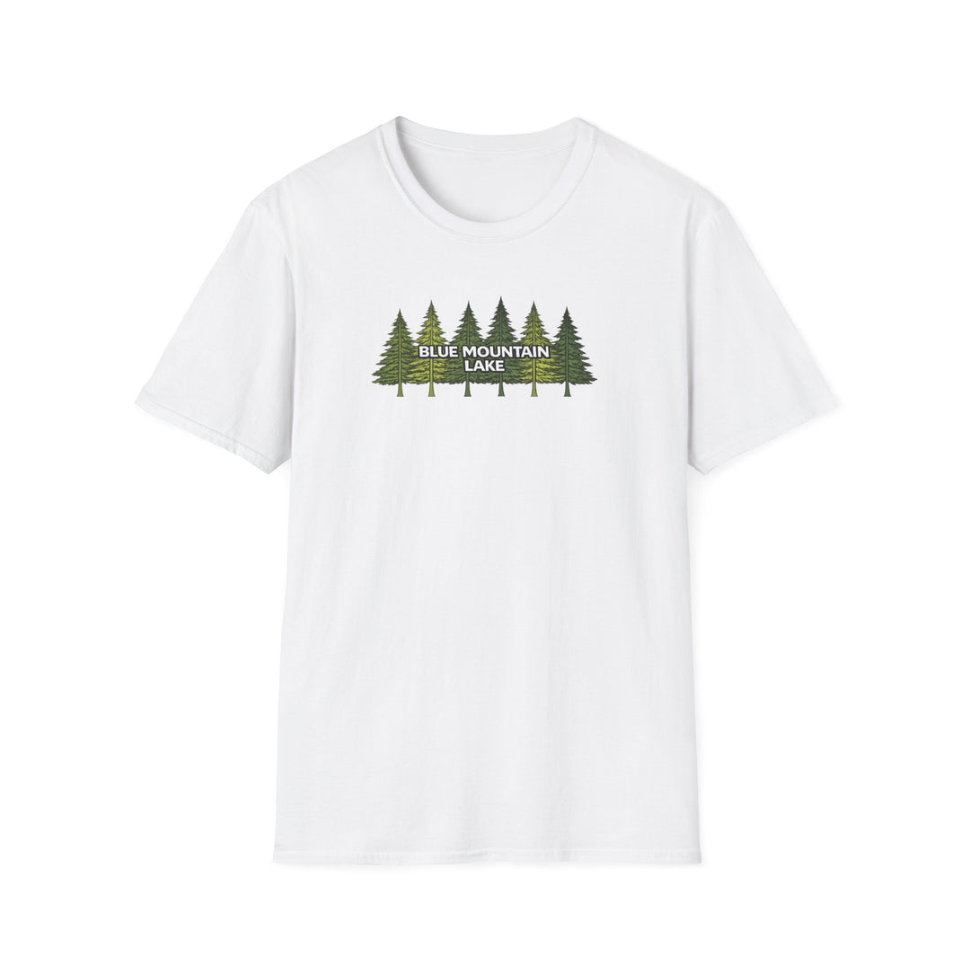 Blue Mountain Lake  Pine Trees Unisex T-Shirt