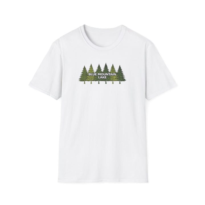 Blue Mountain Lake  Pine Trees Unisex T-Shirt