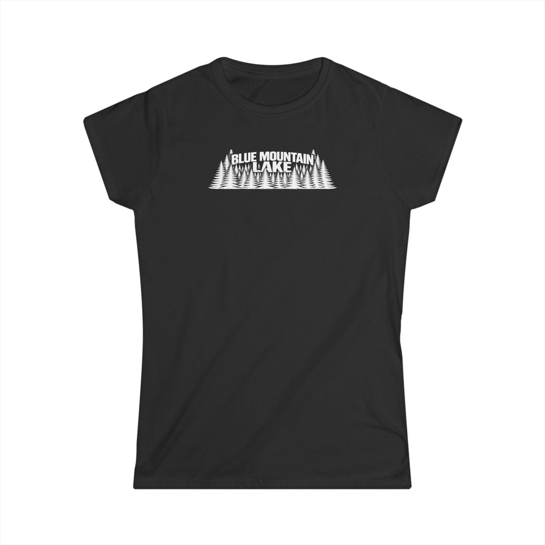 Blue Mountain Lake Trees Ladies Tee
