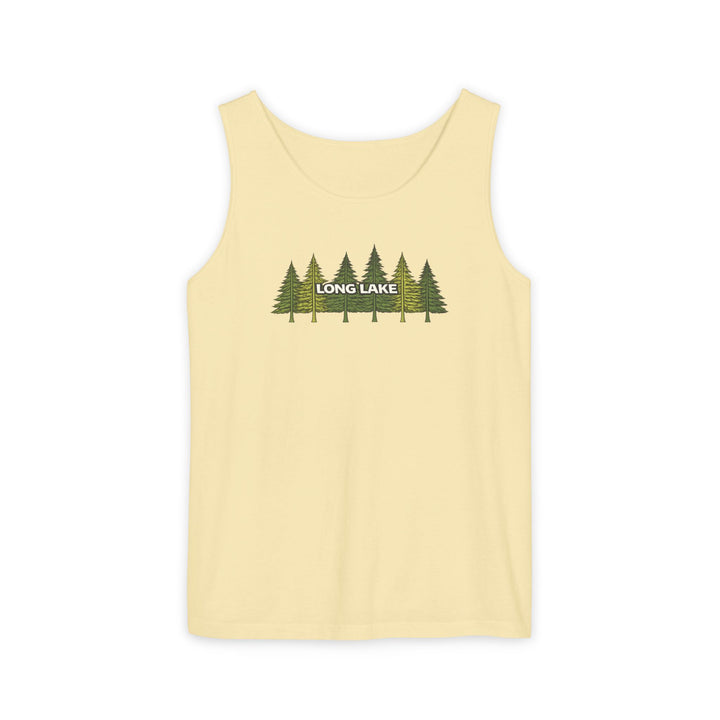 Long Lake Pine Trees Unisex Tank