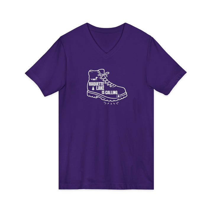 Raquette Lake is Calling Unisex V-Neck T-Shirt