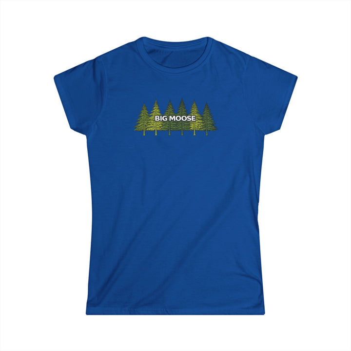 Big Moose Pine Trees Ladies Tee