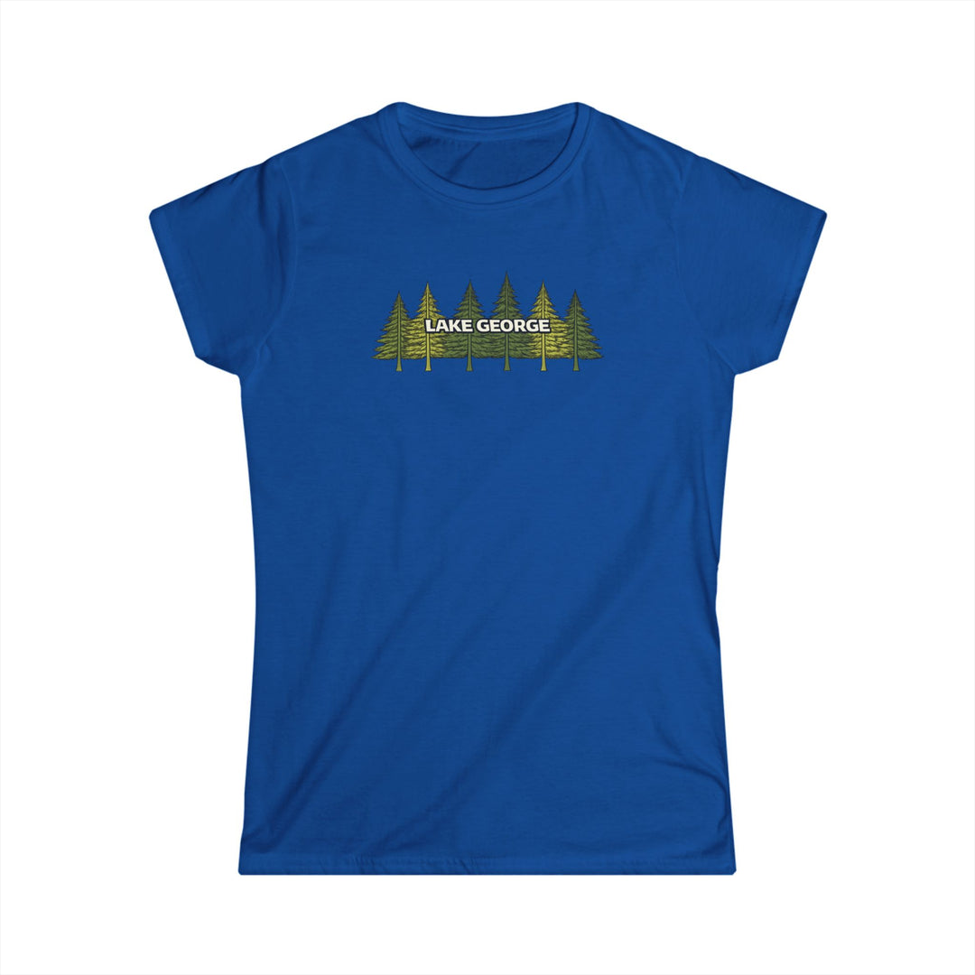 Lake George Ladies T-Shirt - Green Trees