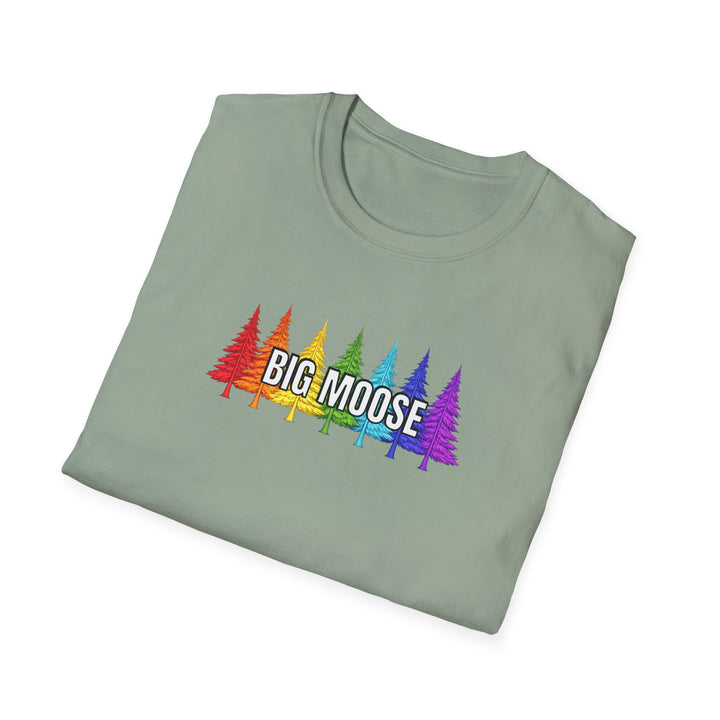 Big Moose Rainbow Trees Unisex T-Shirt