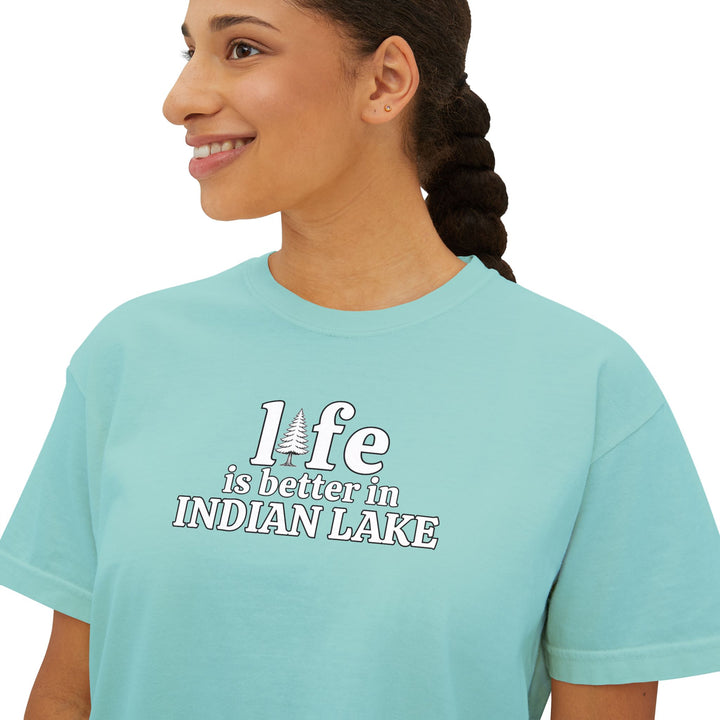 Life is Better in Indian Lake Ladies Boxy Tee