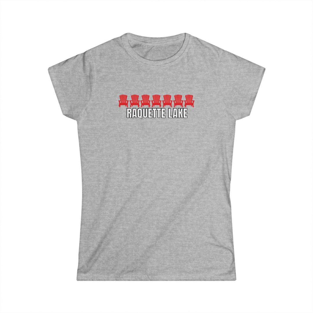 Raquette Lake Ladies Tee - Red Chairs