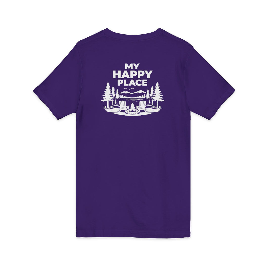 Indian Lake Unisex V-Neck T-Shirt - My Happy Place