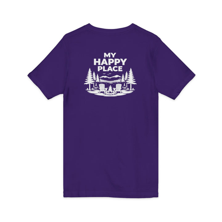 Indian Lake Unisex V-Neck T-Shirt - My Happy Place