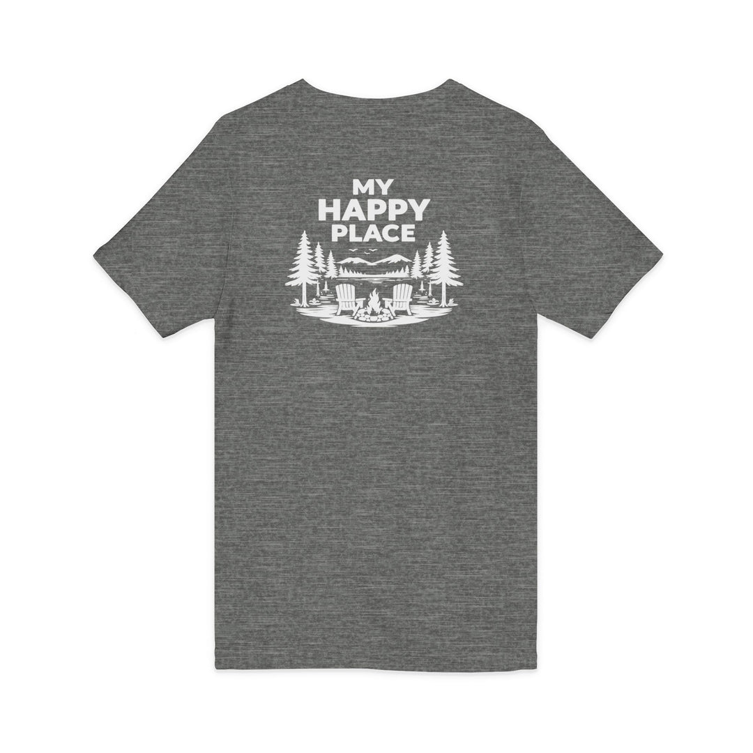 Indian Lake Unisex V-Neck T-Shirt - My Happy Place