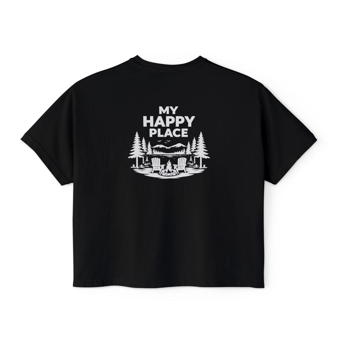 Big Moose My Happy Place Ladies Boxy Tee