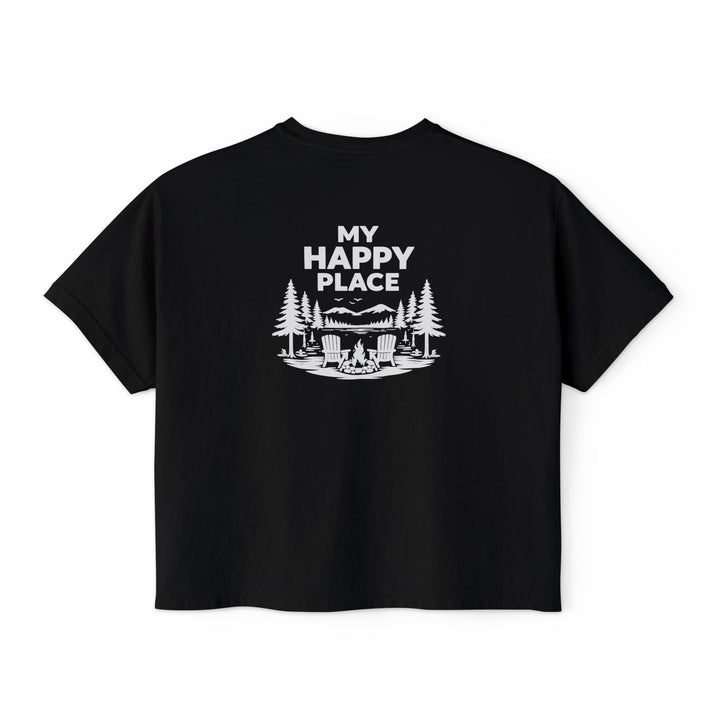 Big Moose My Happy Place Ladies Boxy Tee