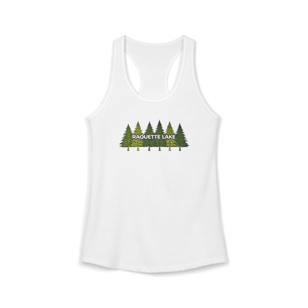 Raquette Tree Ladies Racerback - Pine Trees