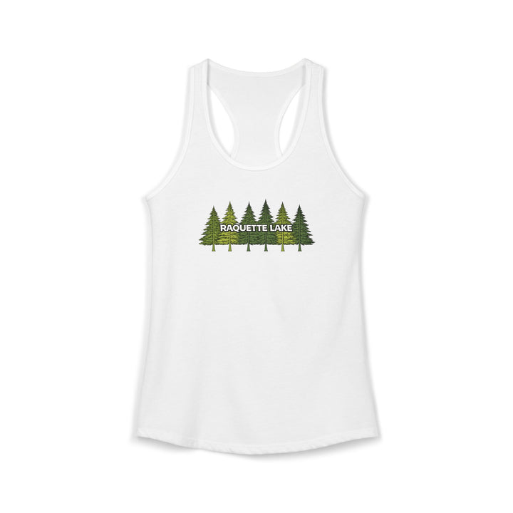 Raquette Tree Ladies Racerback - Pine Trees