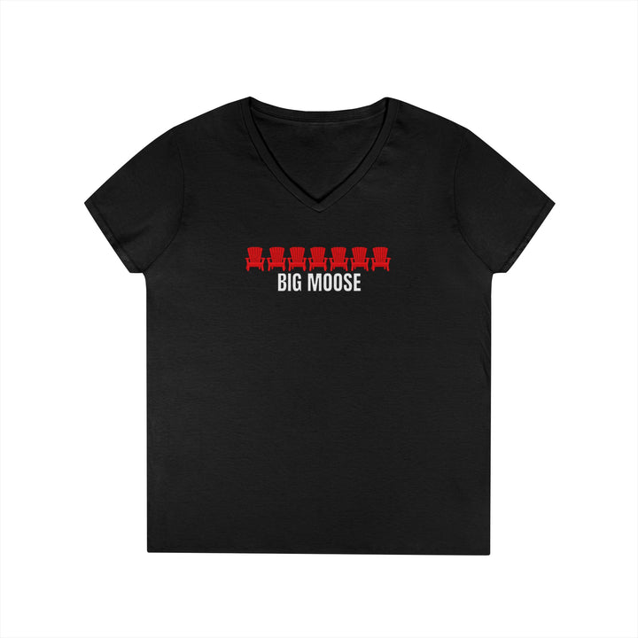 Big Moose ADK Chairs Ladies V-Neck T-Shirt
