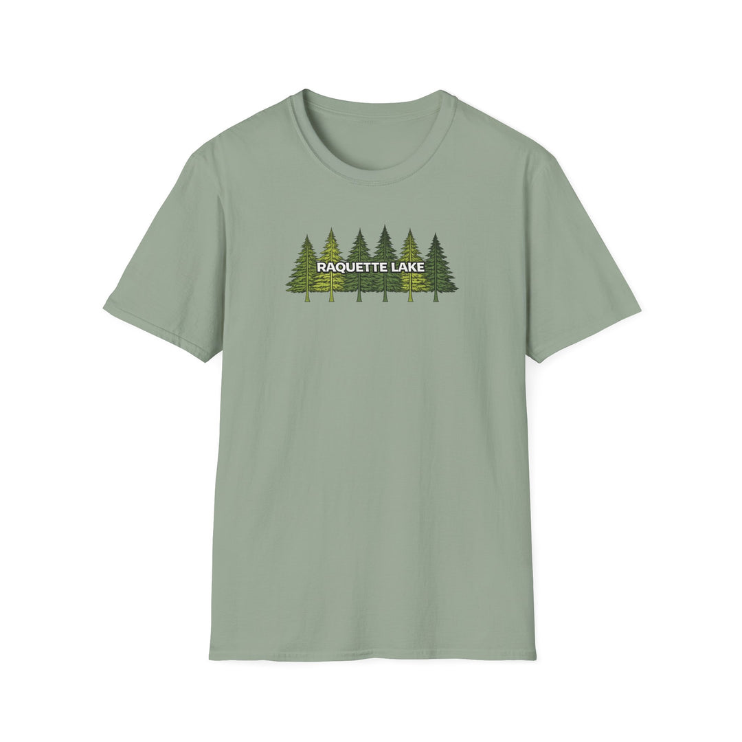 Raquette Lake Unisex T-Shirt - Pine Trees