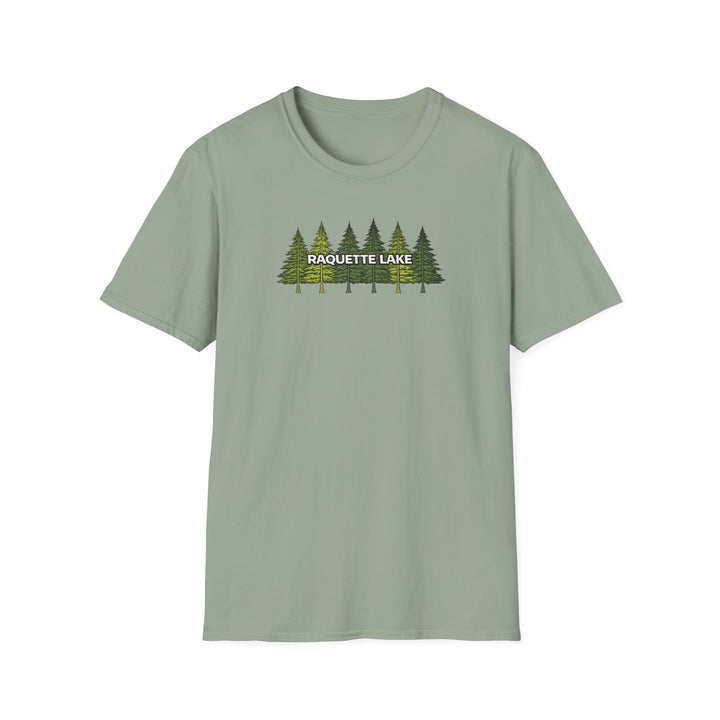 Raquette Lake Unisex T-Shirt - Pine Trees