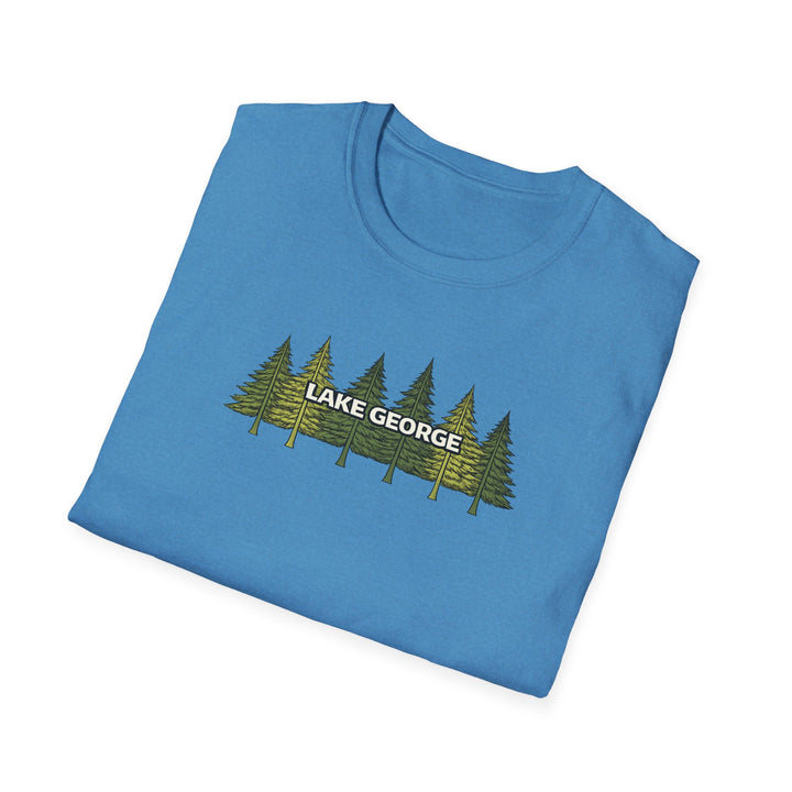 Lake George Unisex T-Shirt - Green Trees
