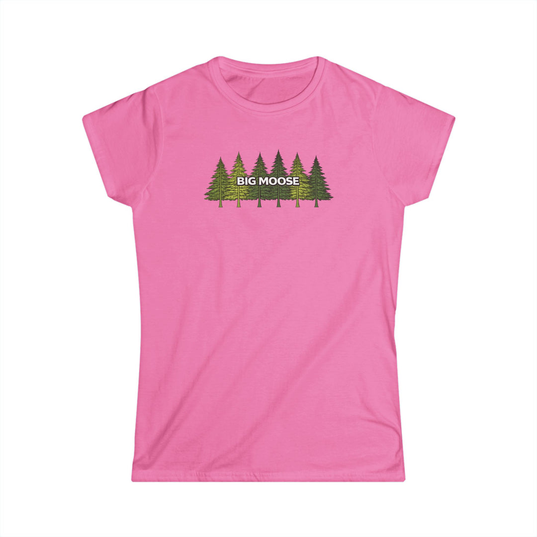 Big Moose Pine Trees Ladies Tee