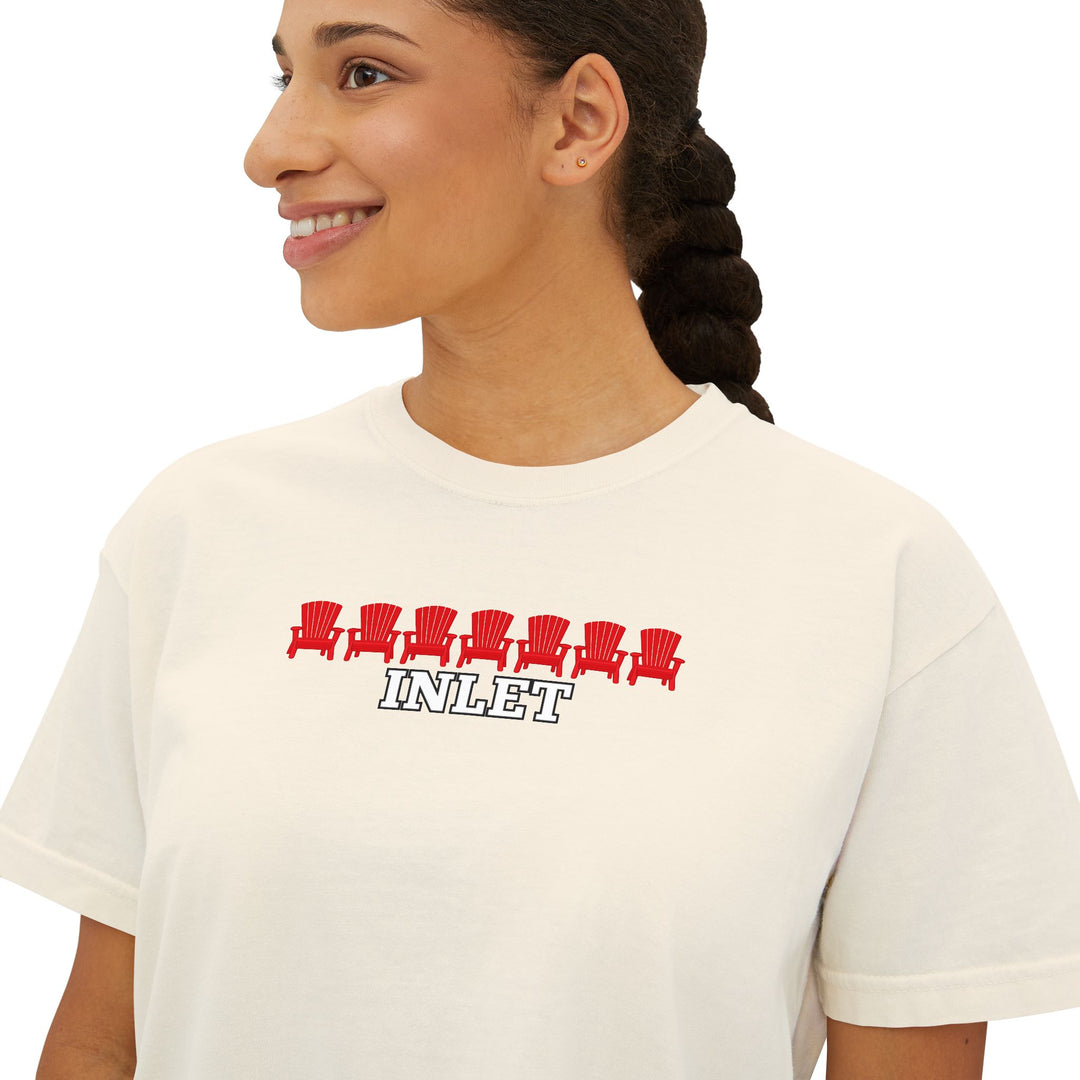 Inlet Ladies Boxy Tee - Red Chairs
