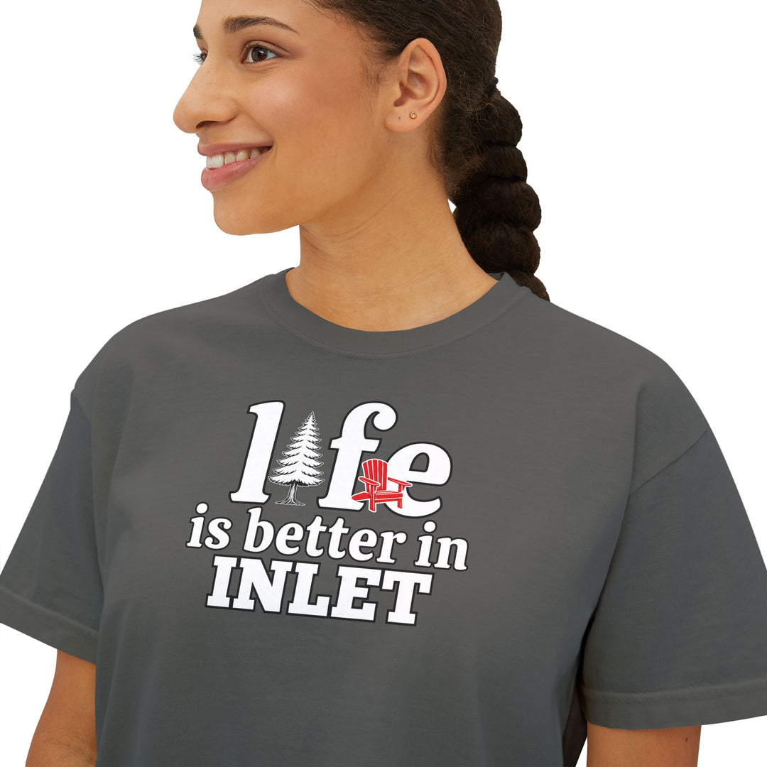 Life is Better in Inlet Ladies Boxy Tee