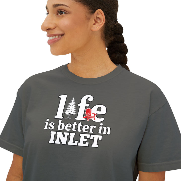 Life is Better in Inlet Ladies Boxy Tee