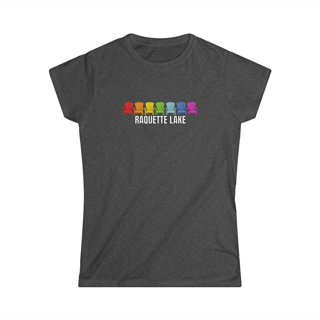 Raquette Lake Ladies Tee - Rainbow Chairs
