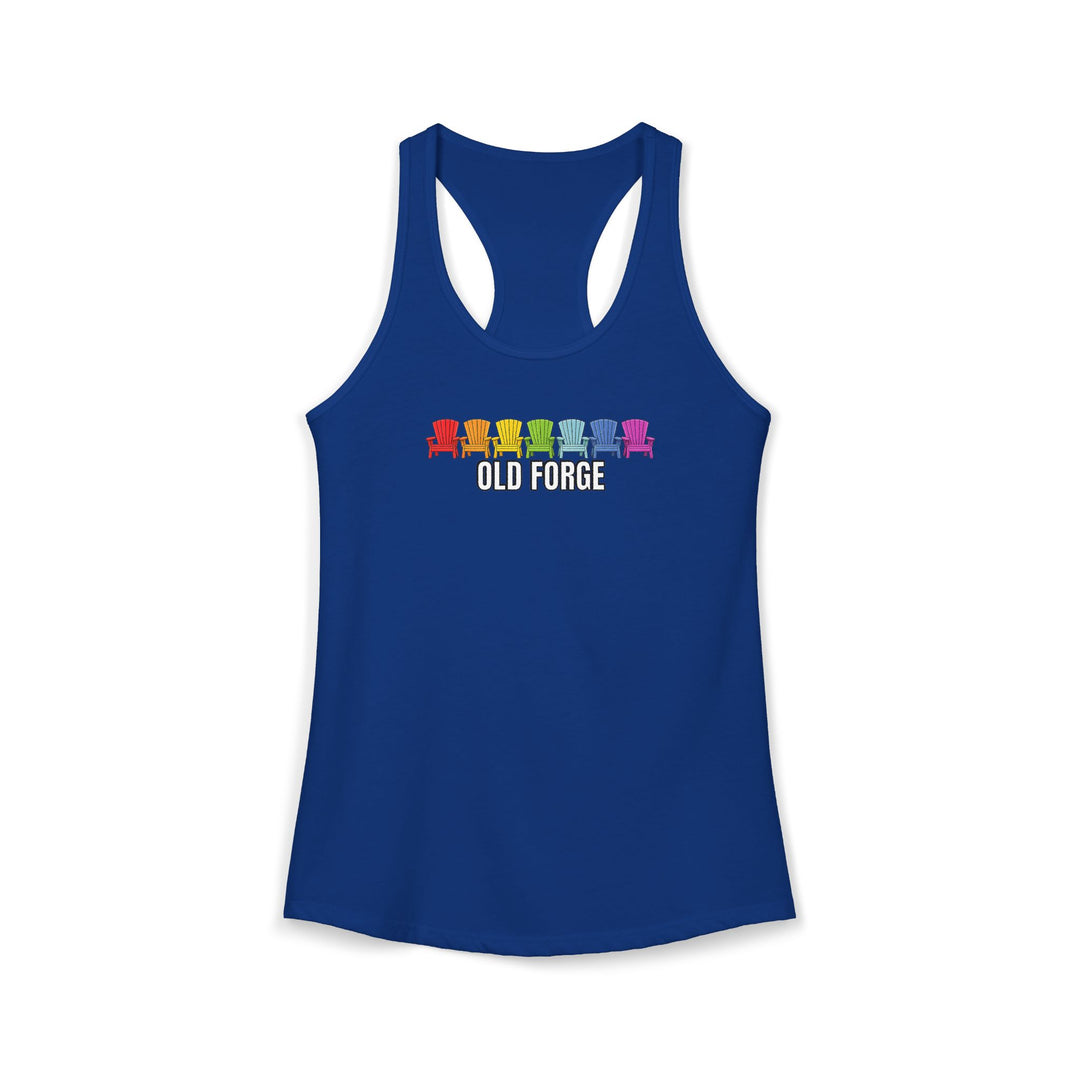 Old Forge Rainbow Chairs Ladies Racerback