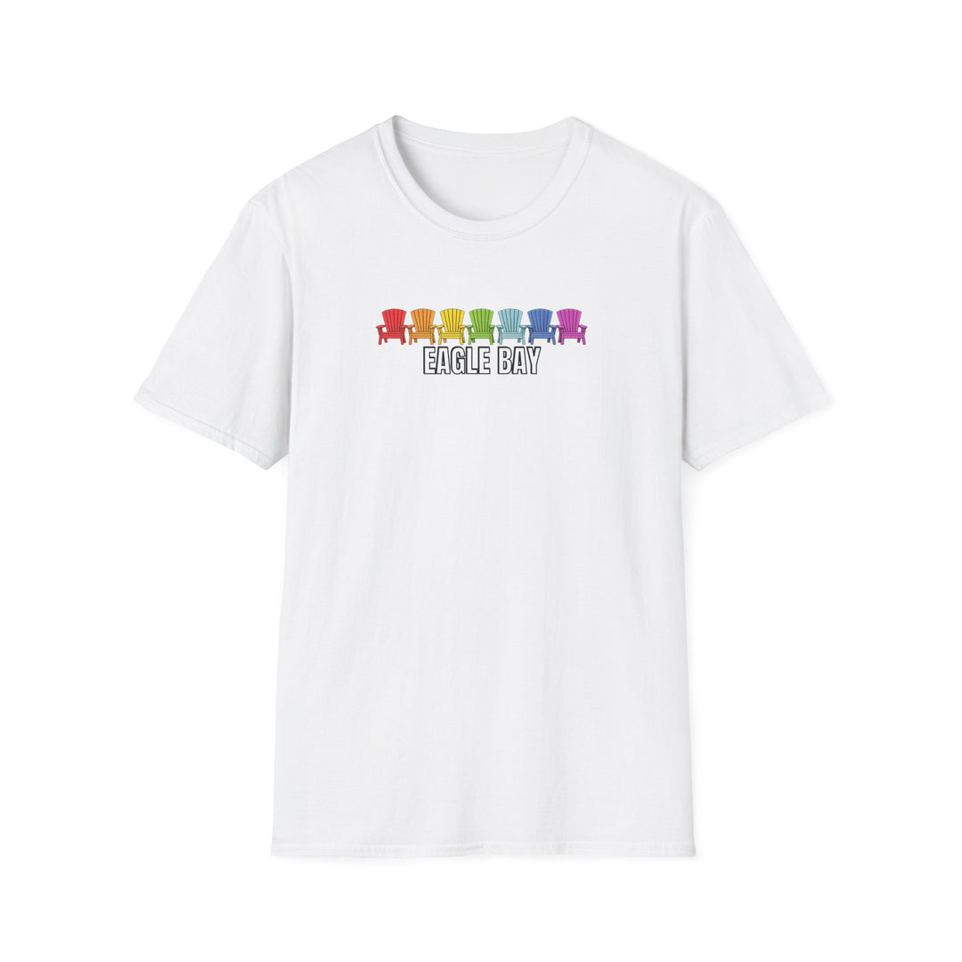 Eagle Bay Unisex T-Shirt - Rainbow Chairs